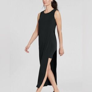 Athleta Black Sleeveless Maxi Dress